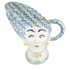 Ciotola per versare la testa dai capelli blu