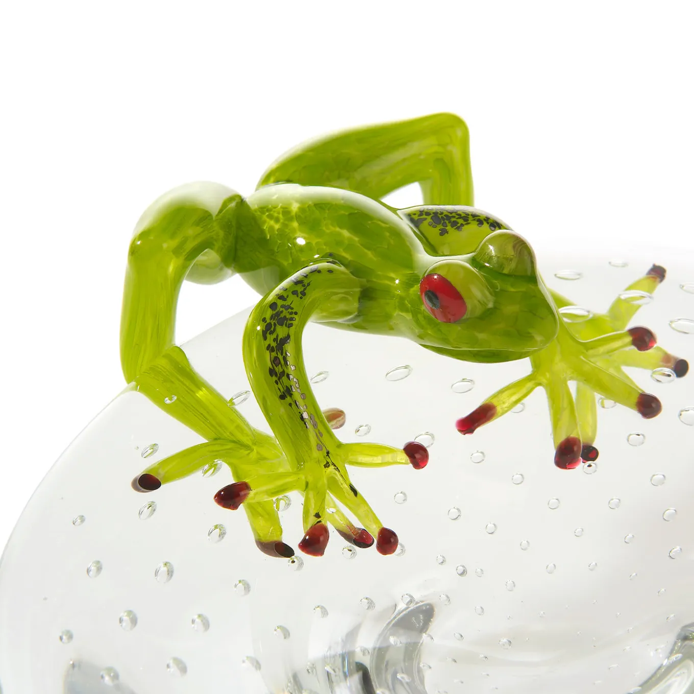 Ciotola rotonda con rana verde