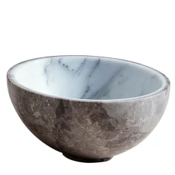 Ciotola Rotonda in Marmo Bicolore