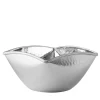 Ciotola Squadrata Rotonda Materia Viva martellata placcata argento