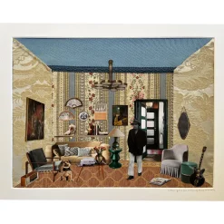 Collage di Al Pacino con materiali riciclati