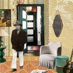 Collage di Al Pacino con materiali riciclati