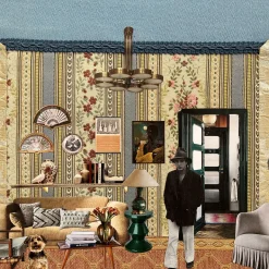 Collage di Al Pacino con materiali riciclati