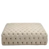 Collezione Malvina - Pouf quadrato grande bianco Capitonnè