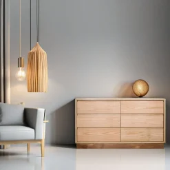 Comò a 6 cassetti a coda di rondine