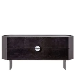 Comò a 2 cassetti in cristallo scuro FB Collection