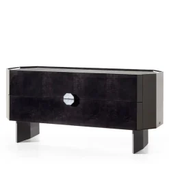 Comò a 2 cassetti in cristallo scuro FB Collection