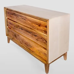 Comò a 3 cassetti in noce