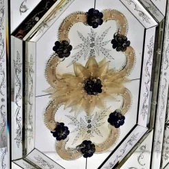 Comò in vetro di Murano Afrodite Gold