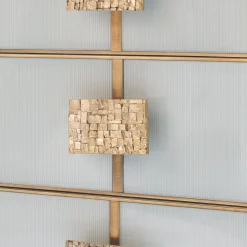 Comò in vetro e ottone satinato