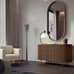 Comò Opale a 3 cassetti in noce canalizzato