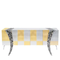 Comò Opus oro e argento di Carlo Rampazzi