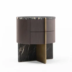 Comodino Adam ED/50 642 in Marmo Belvedere e Legno