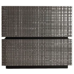 Comodino BD 06 in metallo grigio