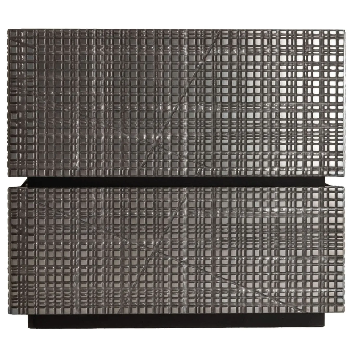 Comodino BD 06 in metallo grigio