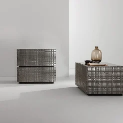 Comodino BD 06 in metallo grigio