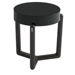 Comodino Cecil in legno nero