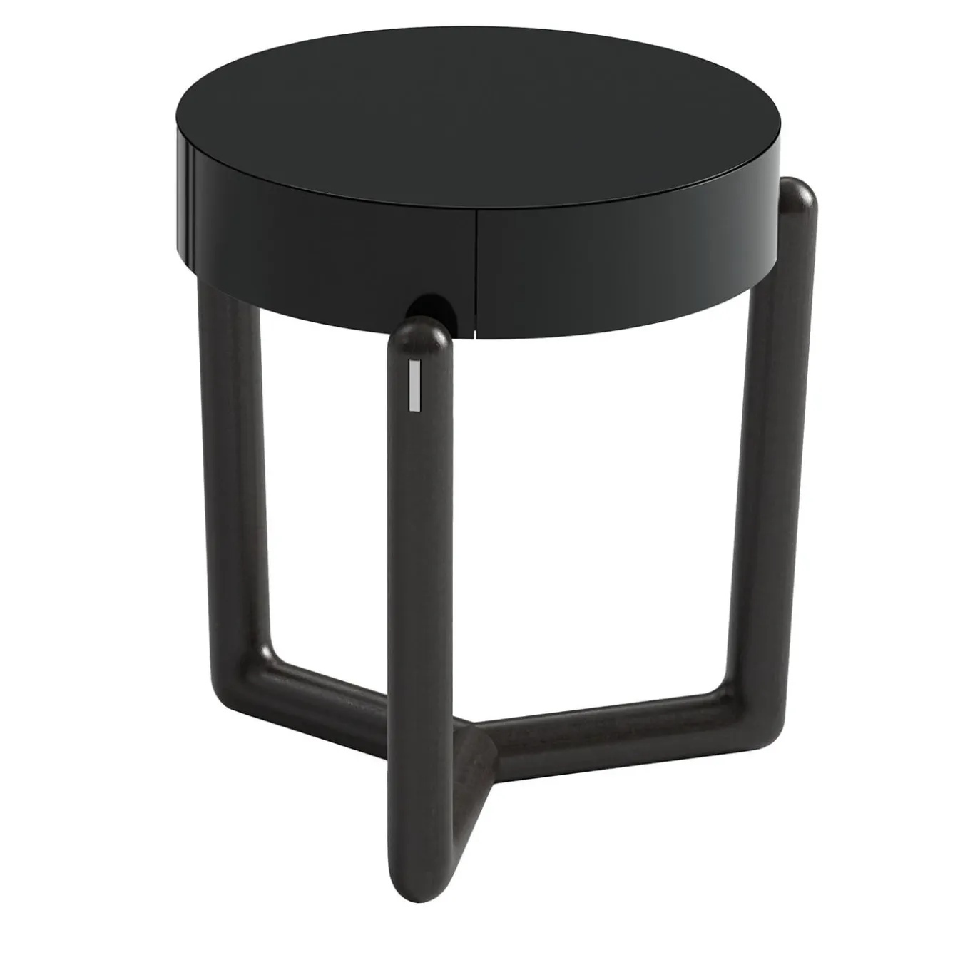 Comodino Cecil in legno nero