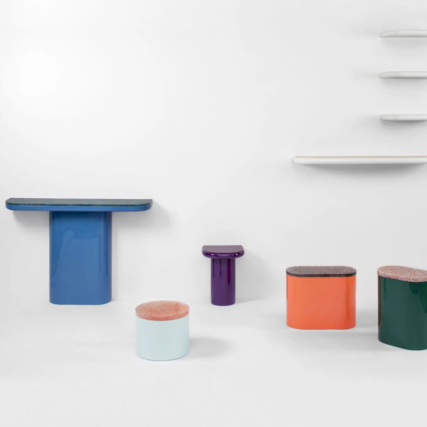 Comodino Centrino viola