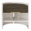 Comodino Flare 01 bianco con Cassetto
