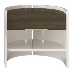 Comodino Flare 01 bianco con Cassetto