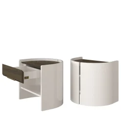 Comodino Flare 01 bianco con Cassetto