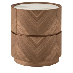 Comodino Haribo in Noce Canaletto con Piano in Ceramica Calacatta #2