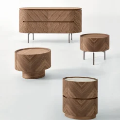 Comodino Haribo in Noce Canaletto con Cassetto Singolo