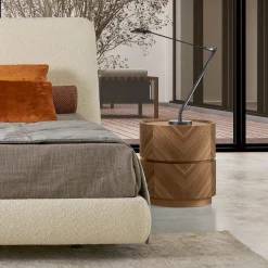 Comodino Haribo in Noce Canaletto con Due Cassetti