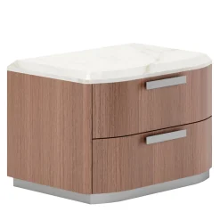 Comodino James in noce