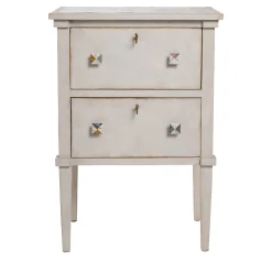 Comodino Lombardia con elementi in marmo