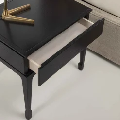 Comodino Taisha Nero in Legno