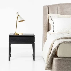 Comodino Taisha Nero in Legno