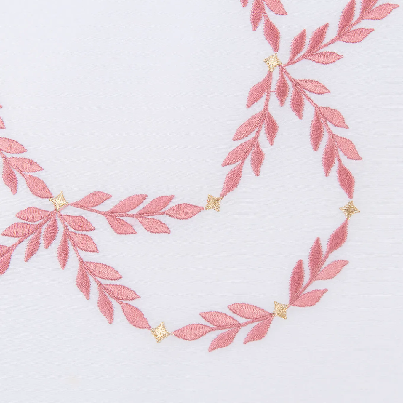 Completo Letto Smeraldo Bianco e Rosa in Raso di Cotone