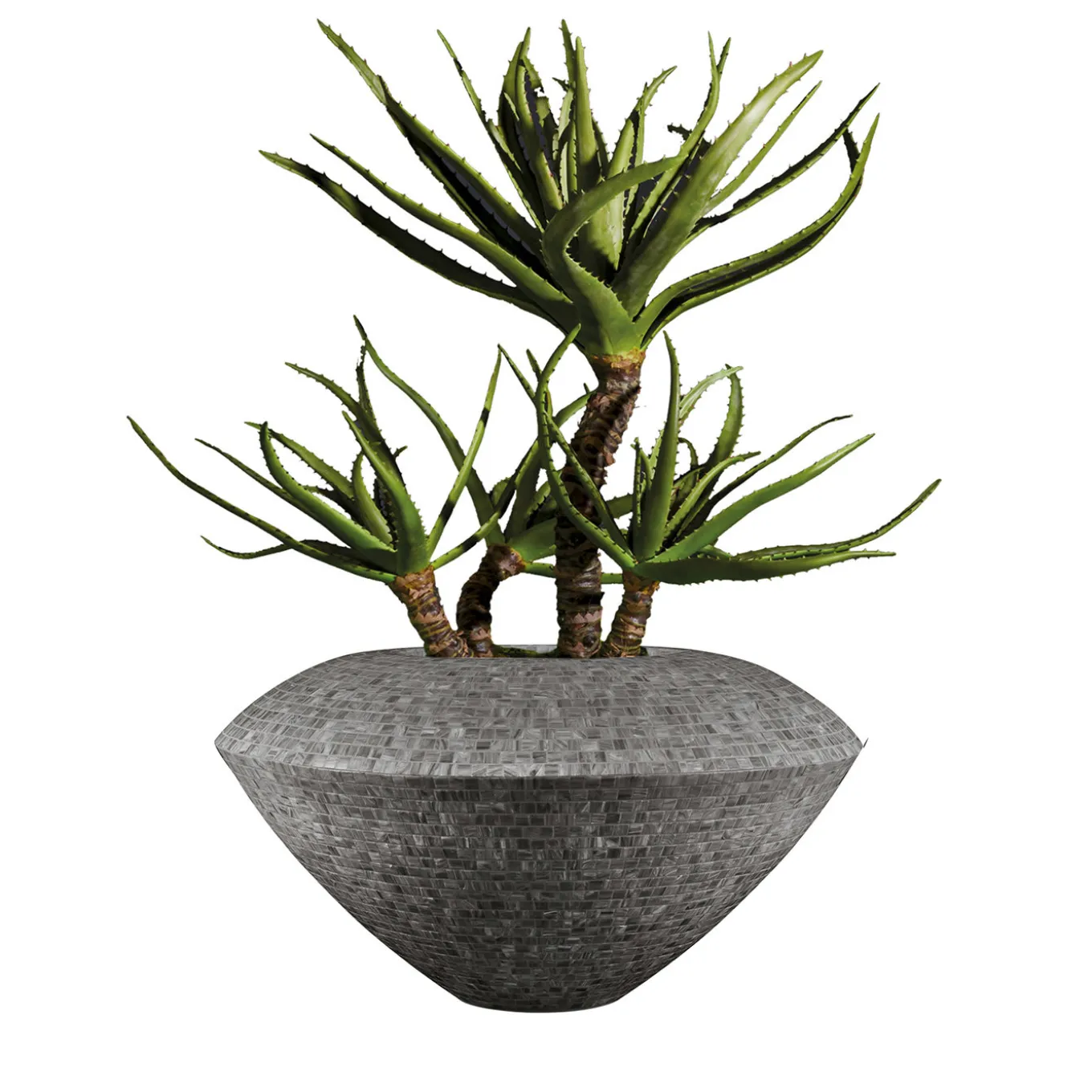 Composizione floreale di mosaico grigio Cairo