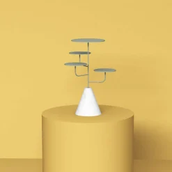 Condiviso - Piantana di Carrara a 4 piani verde salvia/bianco