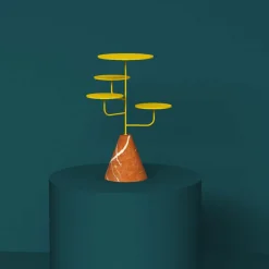 Condiviso, supporto di servizio a 4 livelli giallo/rosso Alicante