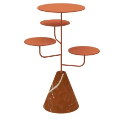 Condiviso, supporto per servire a 4 livelli in terracotta/rosso Alicante