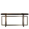 Console Charlotte con base in metallo bronzato