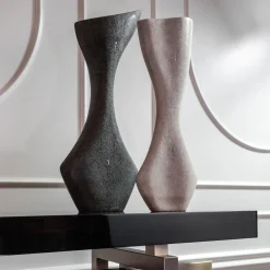 Console Charlotte con base in metallo bronzato