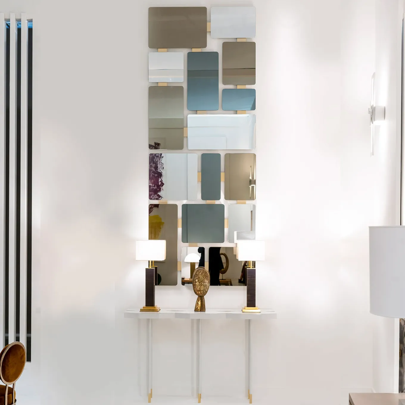 Console esagonale bianco opaco