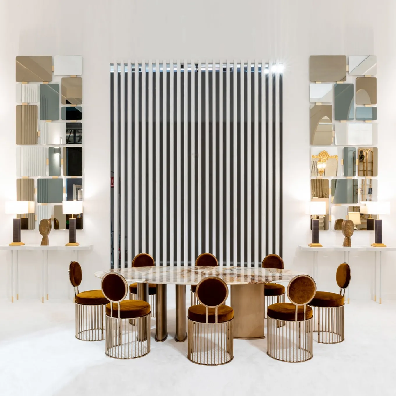 Console esagonale bianco opaco