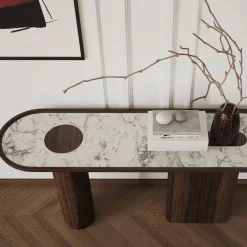 Console in legno di eucalipto Creta