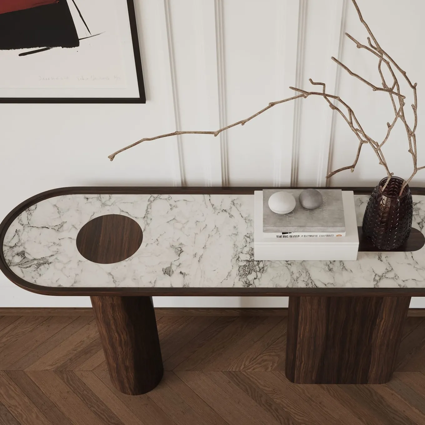 Console in legno di eucalipto Creta