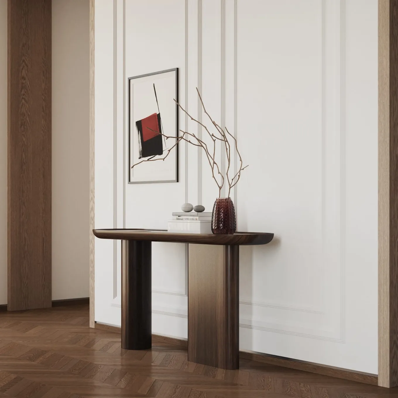 Console in legno di eucalipto Creta