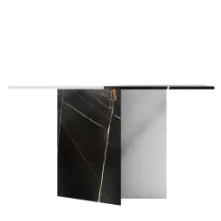 Console in marmo Zion Sahara Noir e Bianco T di Paolo Ciacci