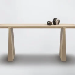 Console in pelle beige La Linea