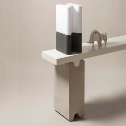 CONSOLE IN PELLE DI OSSICOCCO