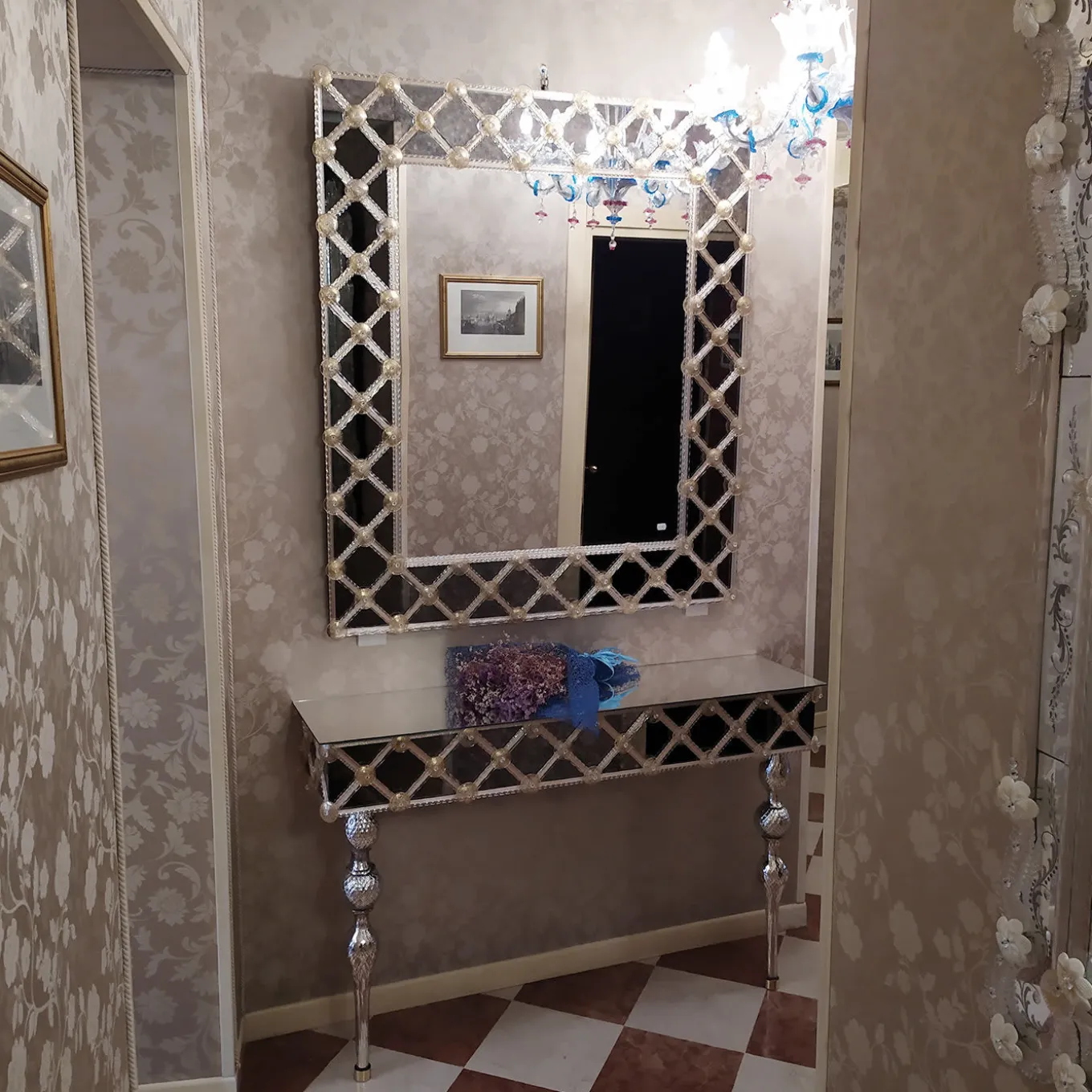 Console in vetro di Murano Torcello