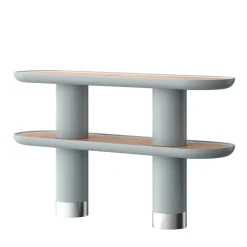 Console Mina 2.150 a 2 ripiani in azzurro pastello